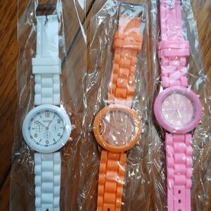 Set of Three Colorful Watches